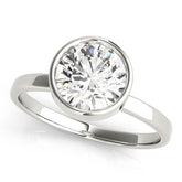1 ct Round Bezel Solitaire Engagement Ring
